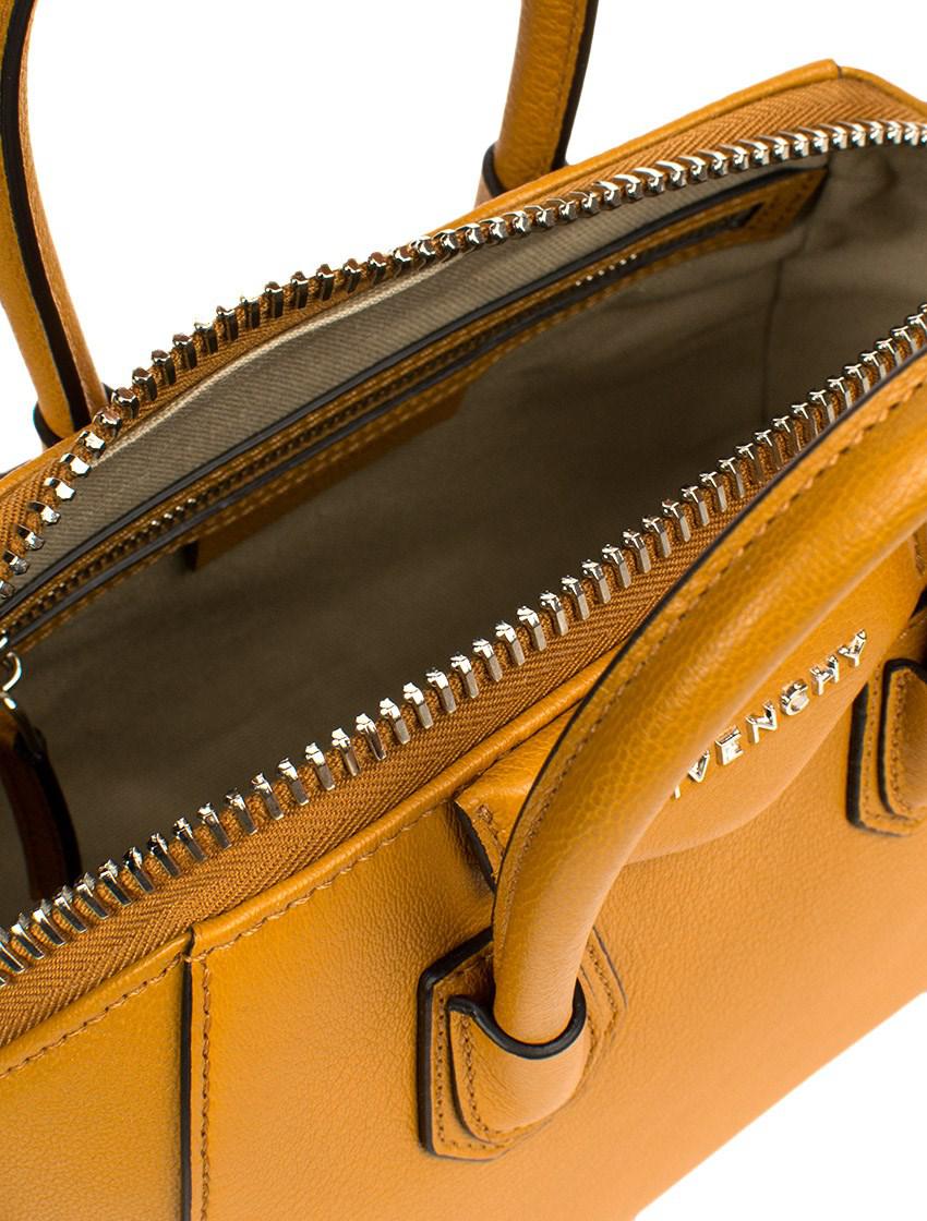 Givenchy &#39;antigona&#39; Mini Leather Bag in Yellow - Lyst