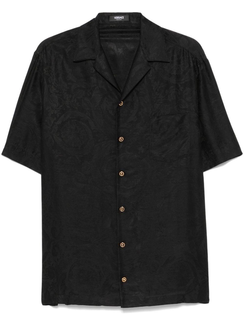 Versace Barocco-Jacquard Shirt in Black for Men Lyst