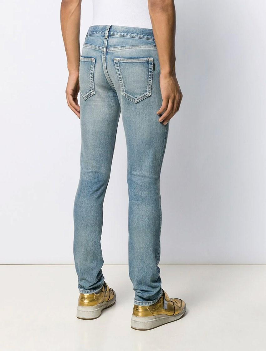 Saint Laurent Denim Skinny Jeans in Blue for Men Lyst
