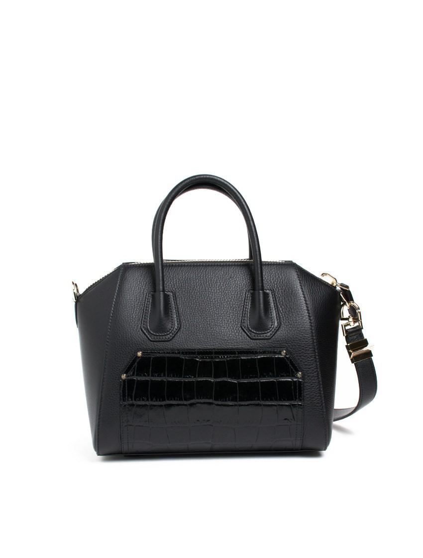 givenchy black croc small antigona bolsa