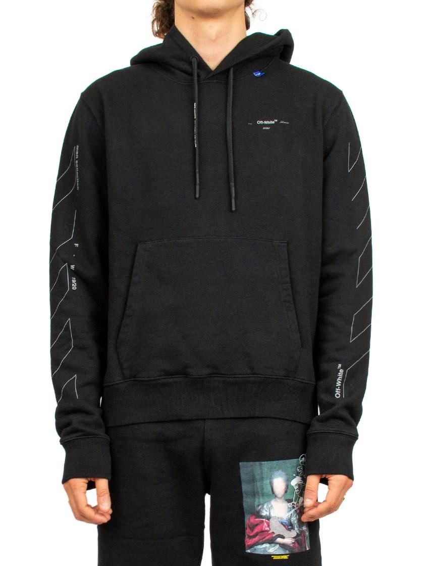 Off-White c/o Virgil Abloh Cotton 'diag Unfinished' Hoodie in Black for ...