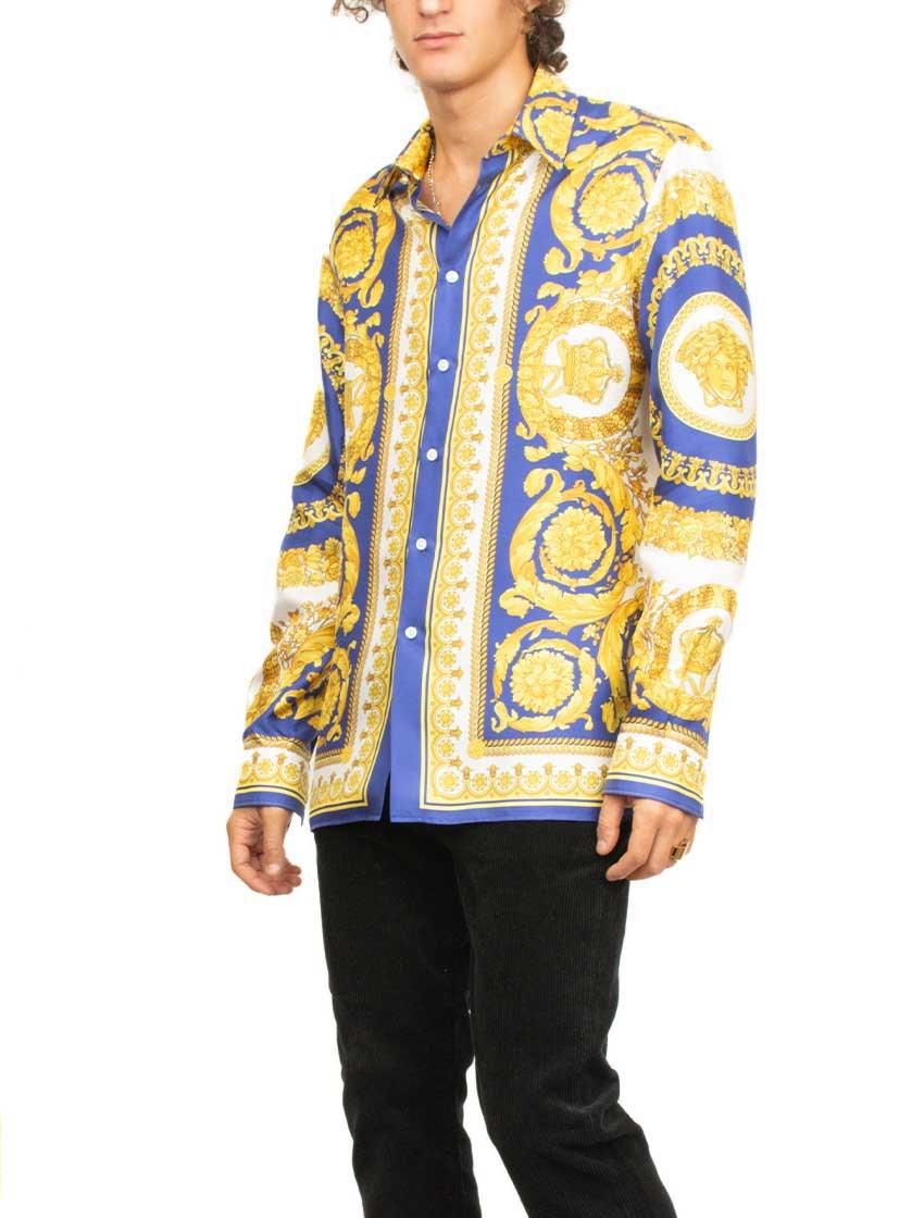 Versace Baroque Silk Shirt for Men - Lyst