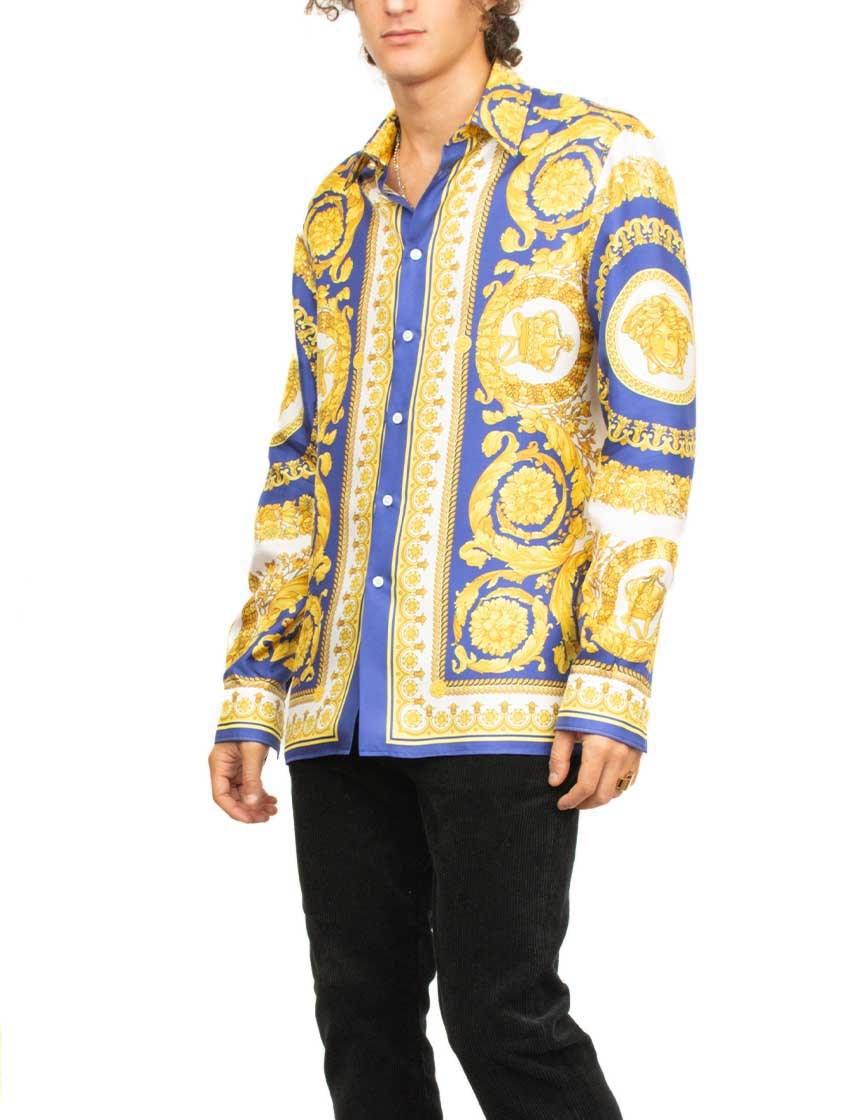 versace baroque silk shirt