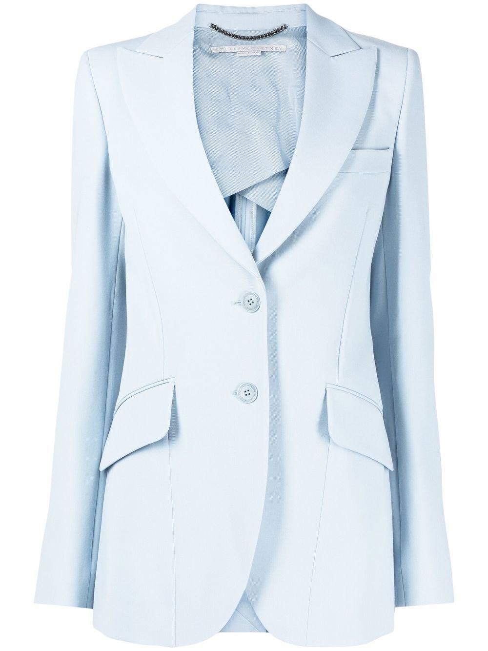 Womens Jackets Stella McCartney Jackets - Save 56% Blue Stella McCartney Cotton Notched Lapels Single-breasted Blazer in Black 