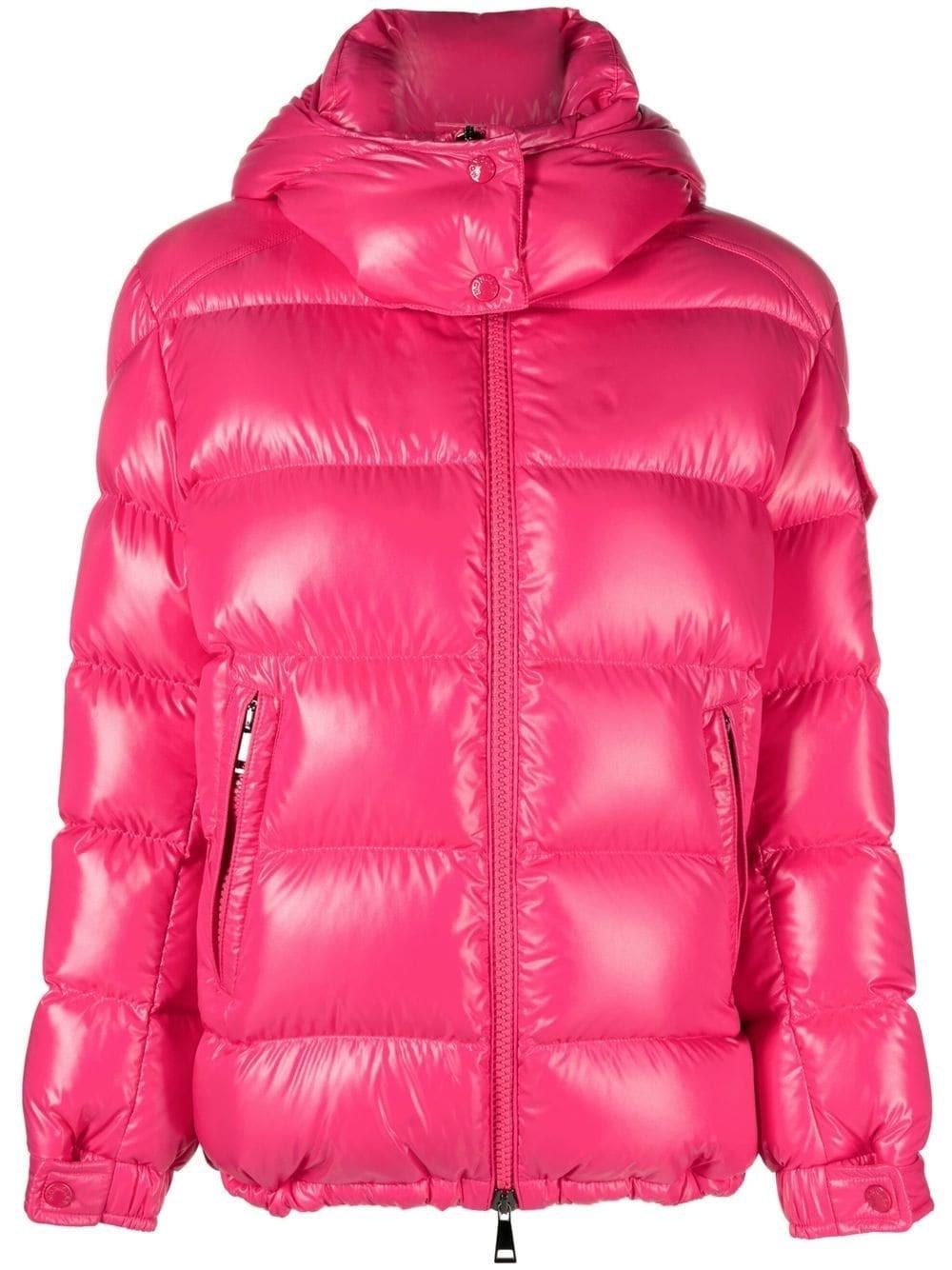 Moncler Maire Puffer Coat in Pink | Lyst