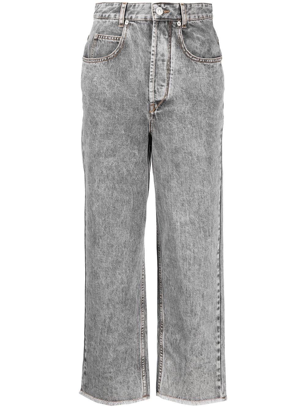 Étoile Isabel Marant Denim High Waist Jeans in Gray - Lyst