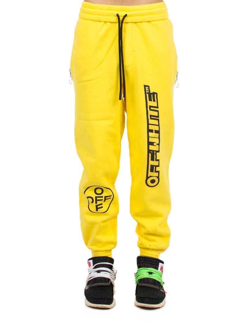 off white joggers black and yellow
