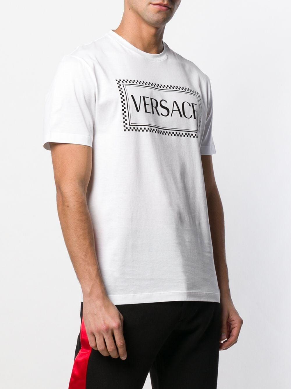 Versace Cotton Logo T-shirt in White for Men - Lyst
