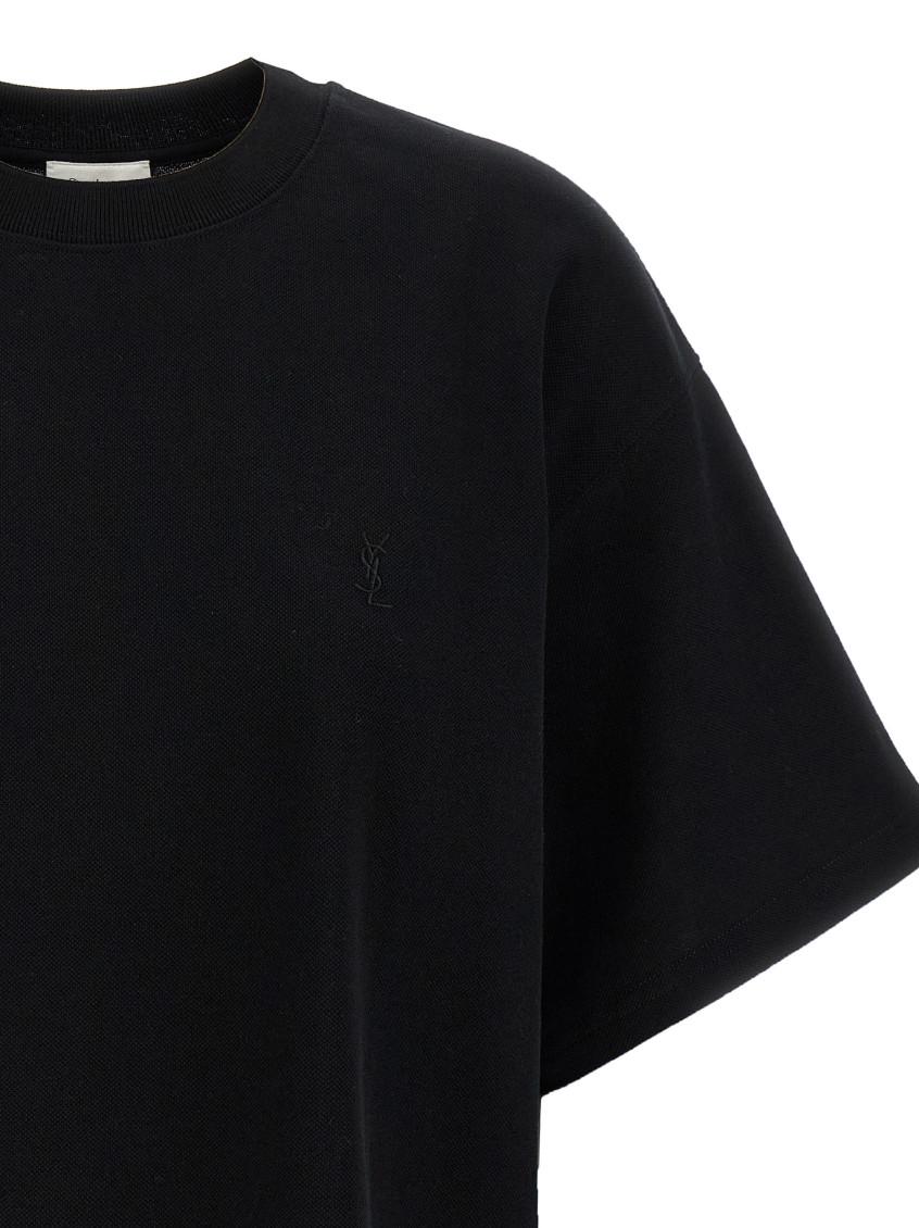 Saint Laurent Cassandra T-Shirt in Black | Lyst