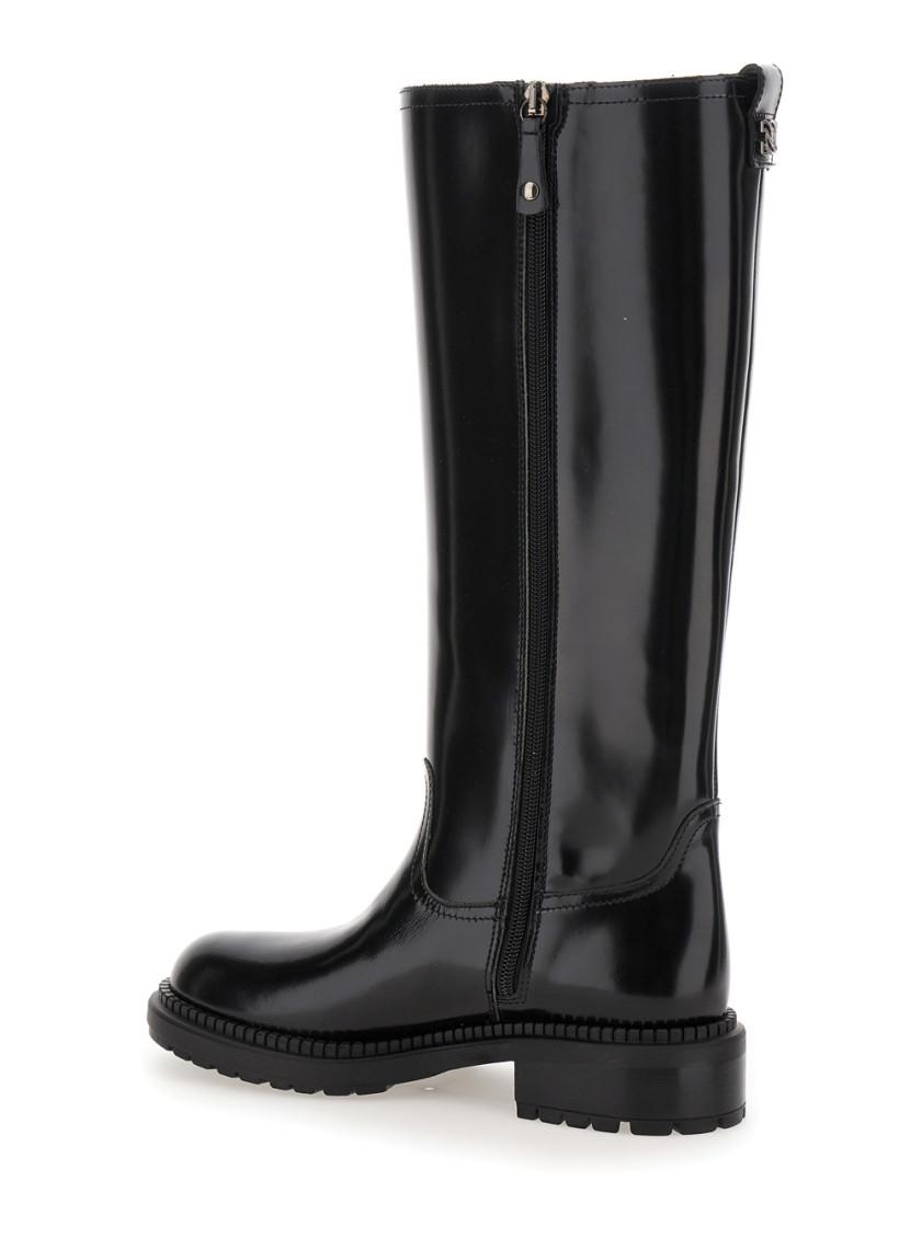 ロングブーツ CASADEI STIVALE SAM+CC.NKNR NERO (1S370A0801 C28849000) Flora in Black for Women | Casadei®