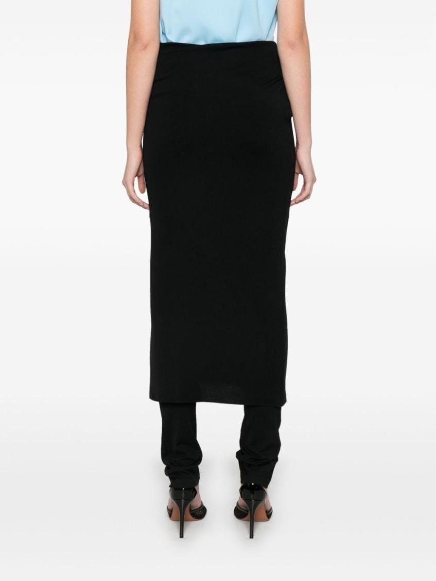 スカート Alaia Midi Pencil Skirt In Black Fabric Alaïa Midi Pencil Skirt In Black Fabric in Black | THE LIST