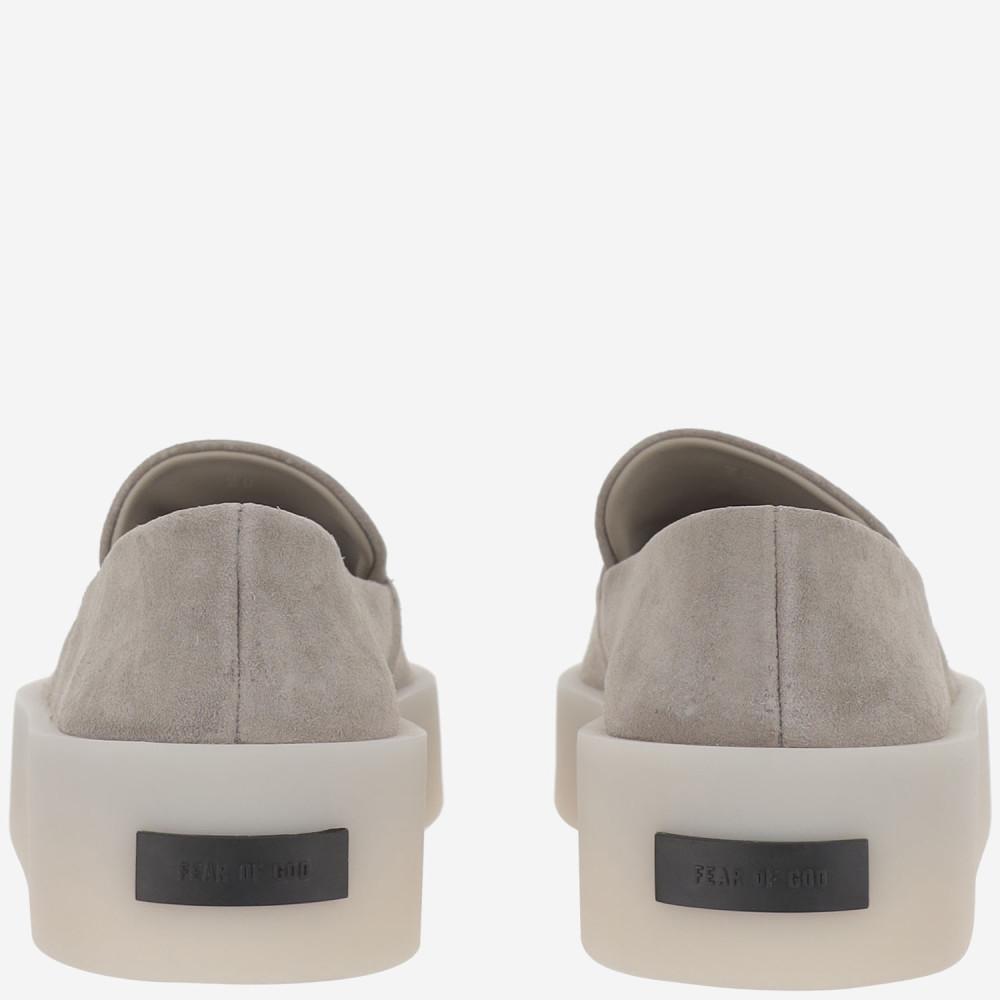Fear of God Minimalist Slip-On Loafers in Light Gray Fear of god loafers - Gem main image 4