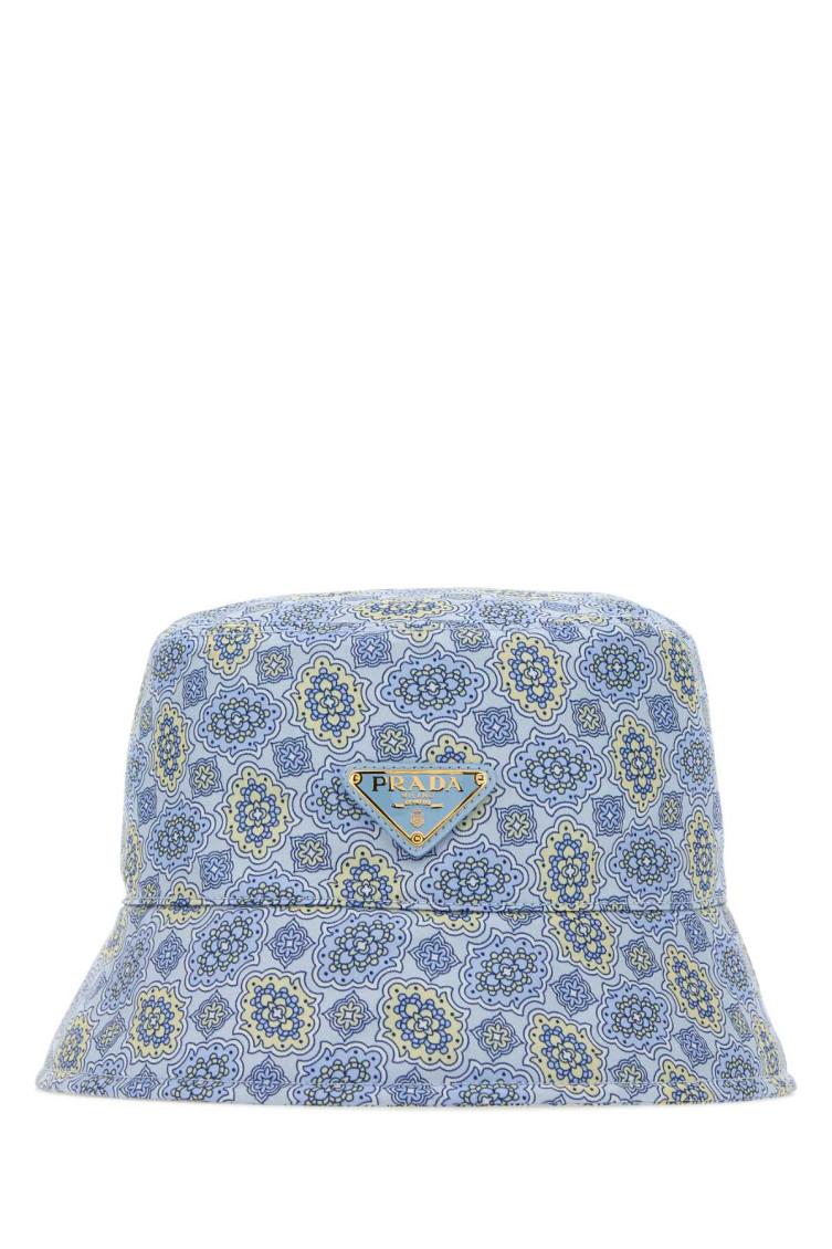 Blue prada bucket hat sale