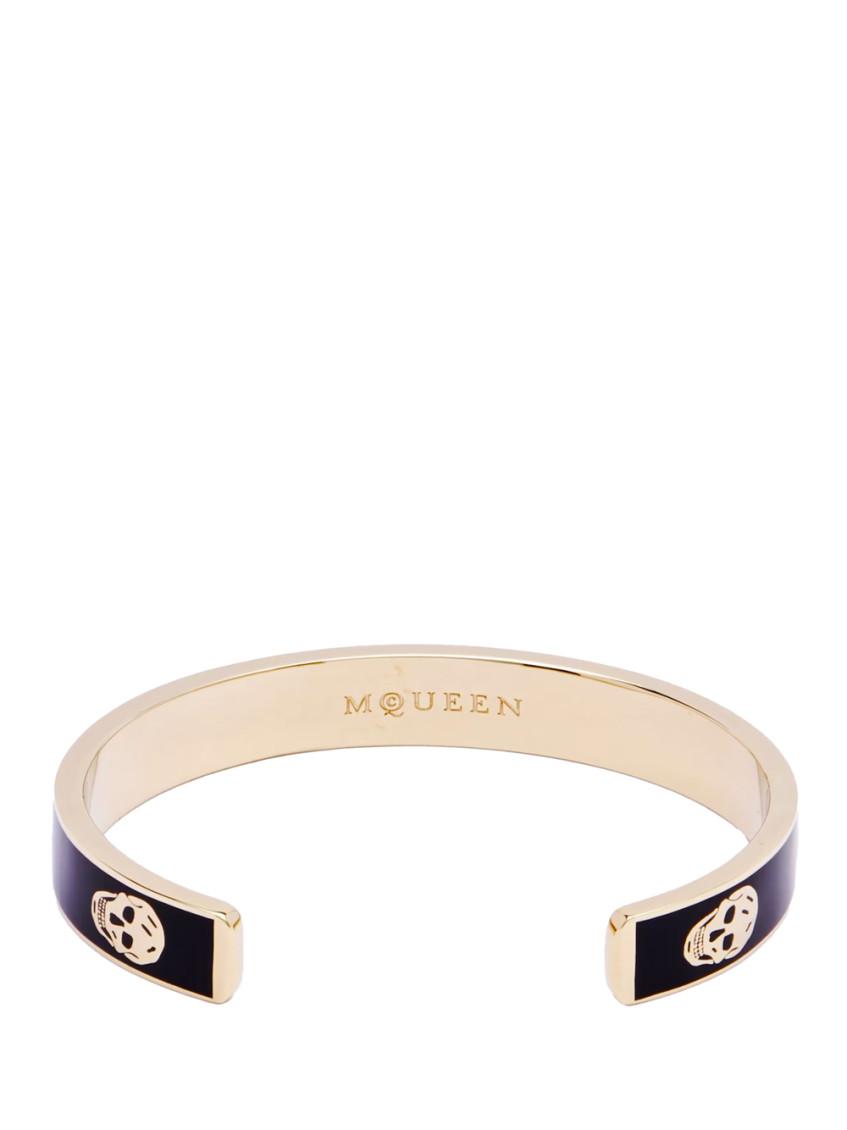 ブレスレット alexander mcqueen BRACCIALE A DOPPIO GIRO Alexander Mcqueen Bracciale A Doppio Giro In Black - 33% Off
