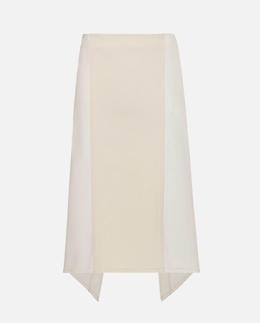 ワンピース JW ANDERSON Women Mid Skirts DR0459PG1090 001 WHITE JW Anderson Asymmetric Draped Skirt | White | FARFETCH