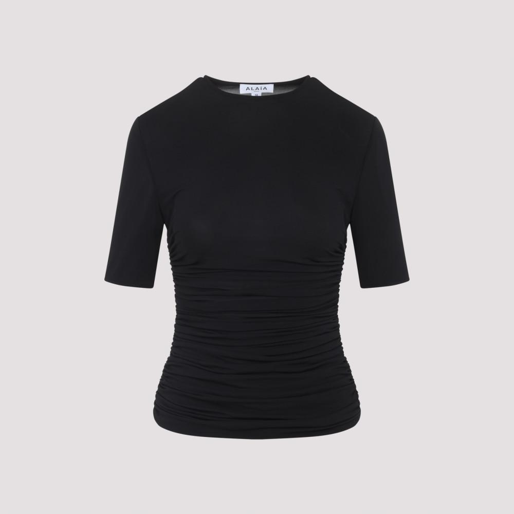 Tシャツ・カットソー Alaia  Cotton knit cropped T-shirt ALAÏA Cropped cotton-jersey T-shirt | NET-A-PORTER