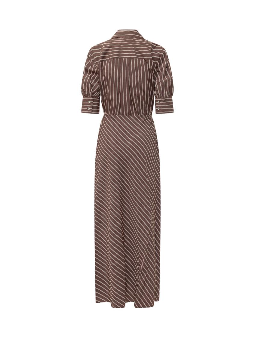 brown and pink dresses womens Aydenn Contrast Plunge Mini Dress Pink / Brown