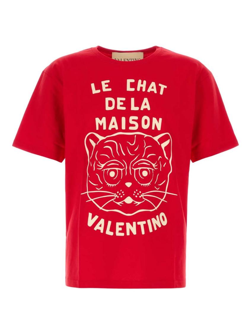 Tシャツ・カットソー 25AW Valentino Garavani Vlogo T-Shirts And Polos Red 25AW Valentino Garavani Vlogo T-Shirts And Polos Red