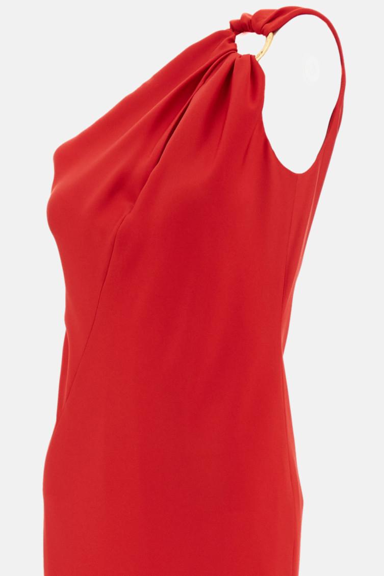 strapless open back dress ASHLEYlauren 4691 One Shoulder Beaded Cocktail Dress