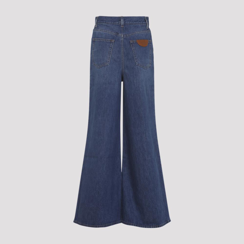 デニム・ジーパン CHLOE WIDE LEG HIGH WAISTED DENIM JEANS CHLOÉ High-rise wide-leg jeans | NET-A-PORTER