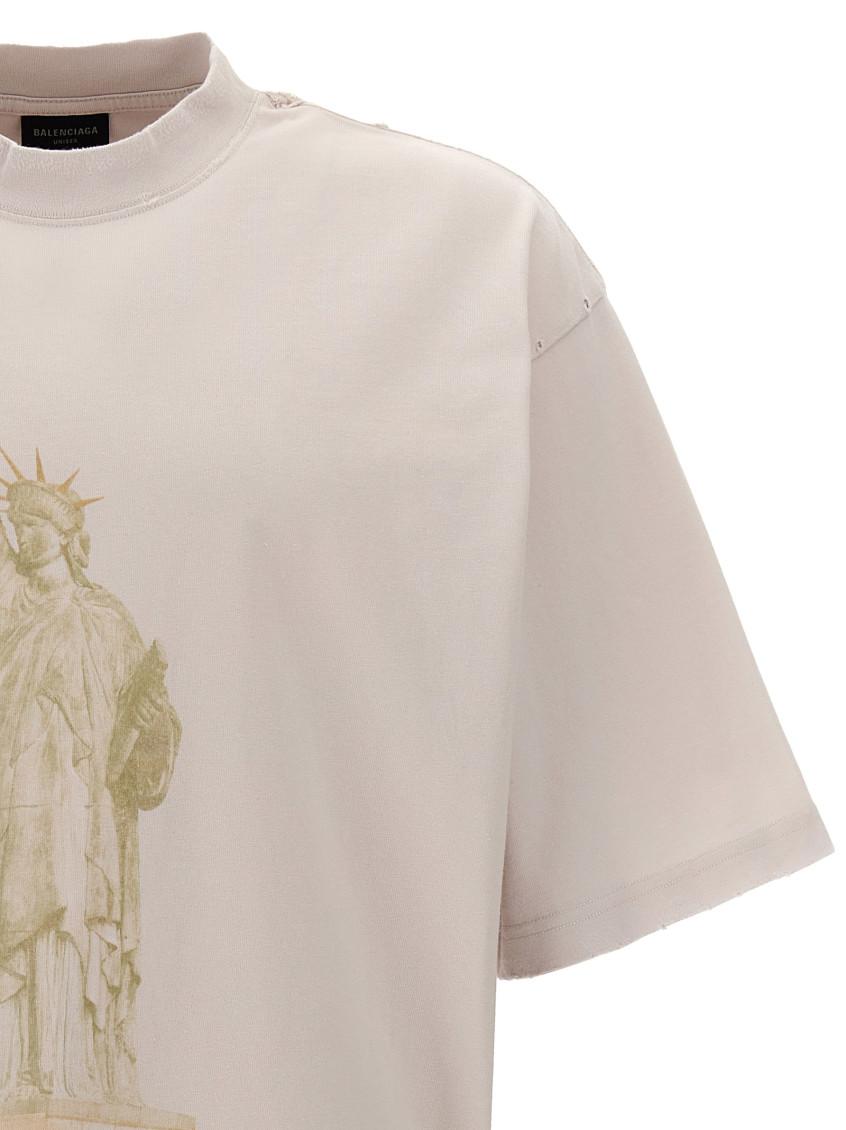 〈BALENCIAGA〉Paris Liberty Tシャツ ヴィンテージジャージー Paris Liberty T-shirt Medium Fit in Black | Balenciaga US