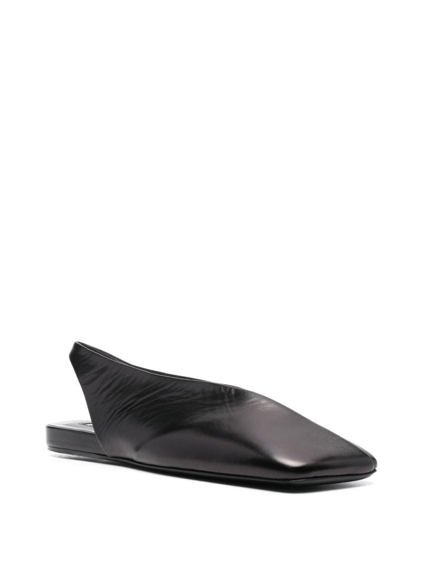 バレエシューズ Jil Sander Nappa Ballerinas With Cannolo Buckle JIL SANDER nappa ballerinas with Cannolo buckle - Black