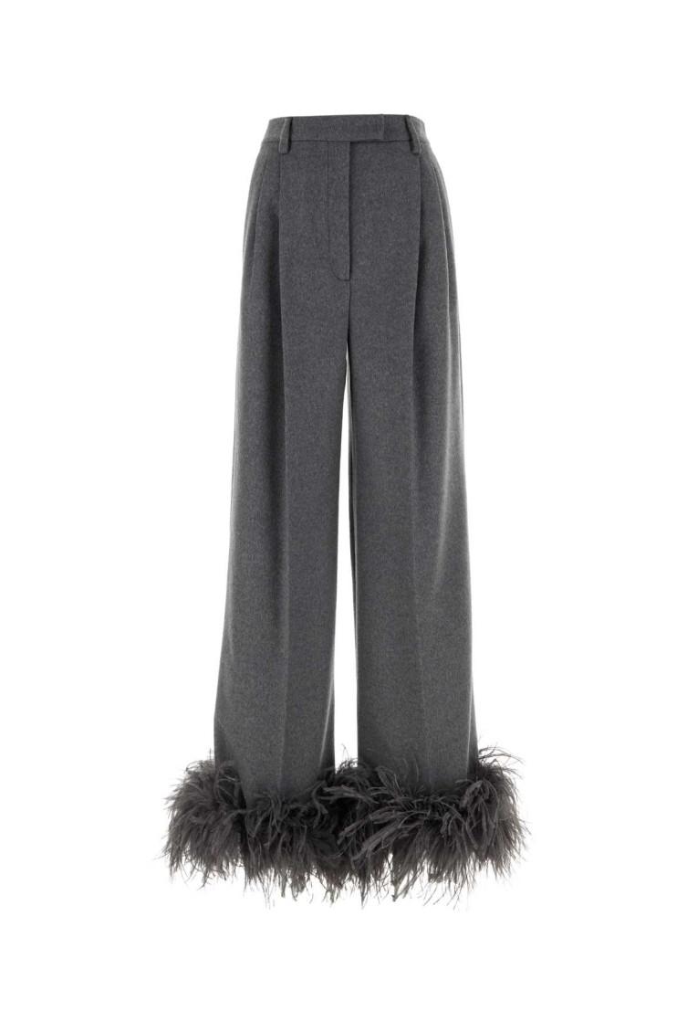 パンツ PRADA Black Satin Wide-Leg Pant P00842556.jpg
