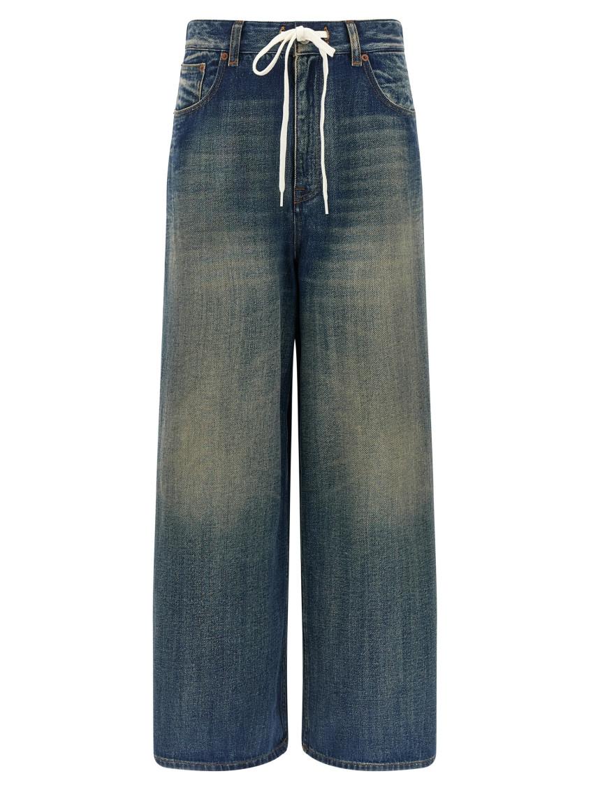 パンツ maison martin margiela straight denim Maison Margiela Distressed straight-leg Jeans | Blue | FARFETCH