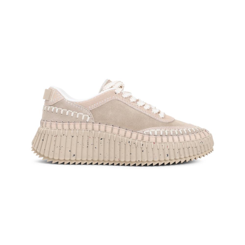 【関税&送料込】Chloe Sneakers Chloe】関税・送料込☆ホワイト ナマ 厚底 スニーカー