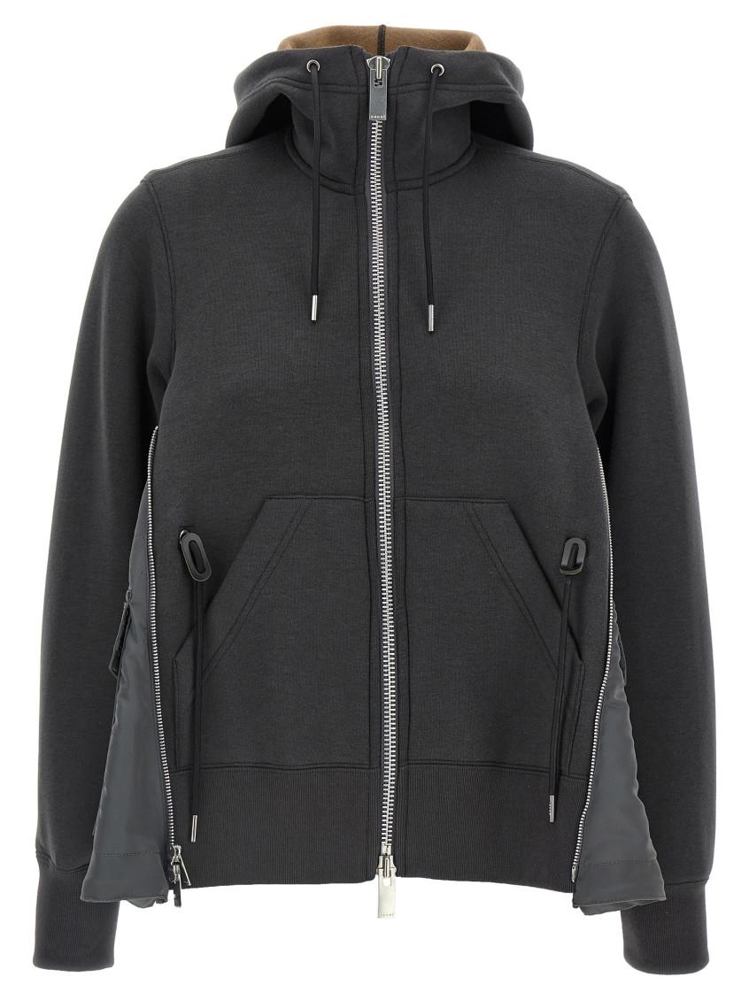 Sponge Sweat x MA-1 Zip Hoodie - Black/Black – Feature