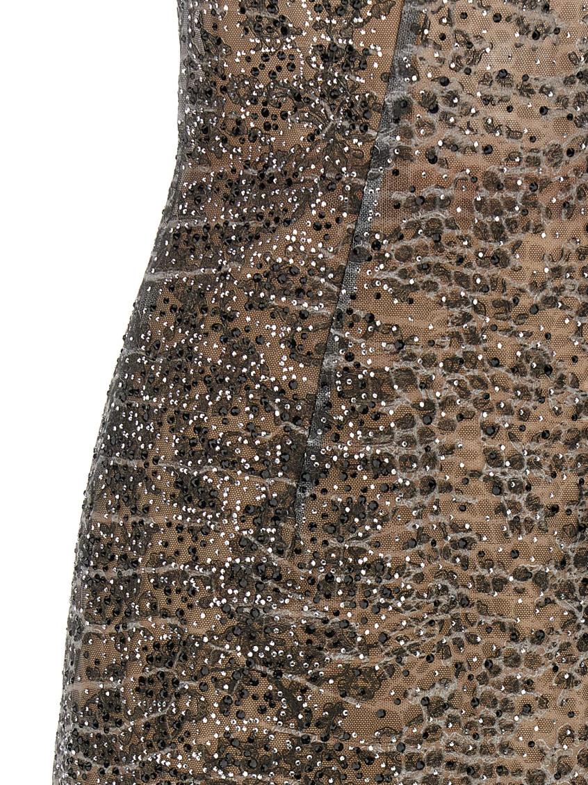 Ermanno Scervino Off The Shoulder Rhinestone Dress Dresses