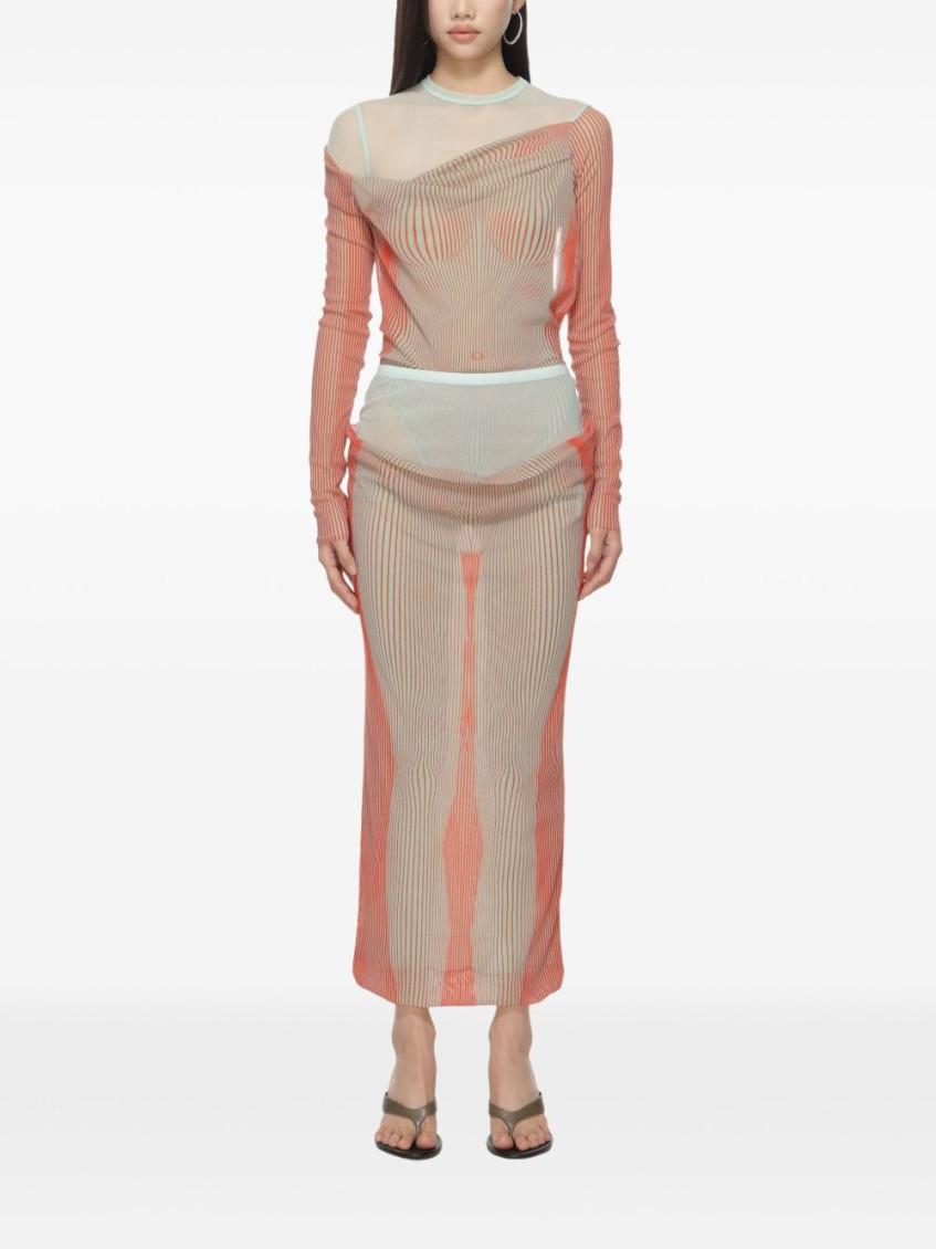 スカート JeanPaul GAULTIER Body Shadow and Prince of Wales skirt JEAN PAUL GAULTIER - Body Shadow and Prince of Wales skirt