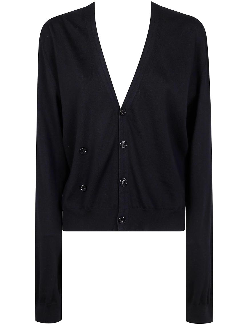 トップス ANN DEMEULEMEESTER Asymmetrical Cardigan Ann Demeulemeester black asymmetric cardigan with buttons