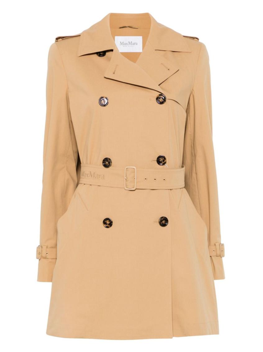 【関税＆送料込み】Max Mara 'Landa' Raincoat Max Mara Landa Trench Coat in Natural | Lyst