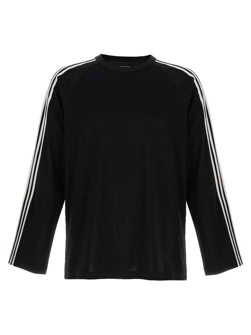 トップス Y-3 3 STRIPE PACKABLE LONG SLEEVE TEE M Y-3 3 Stripe Long Sleeve T-Shirt in Off White/Black Y-3