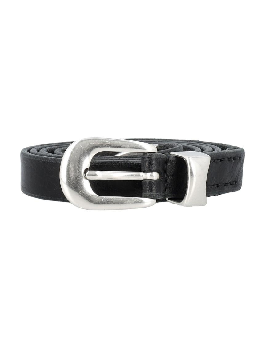 OUR LEGACY ブラックレザー 2CM ベルト 80 Our Legacy - Belt 2 cm Black