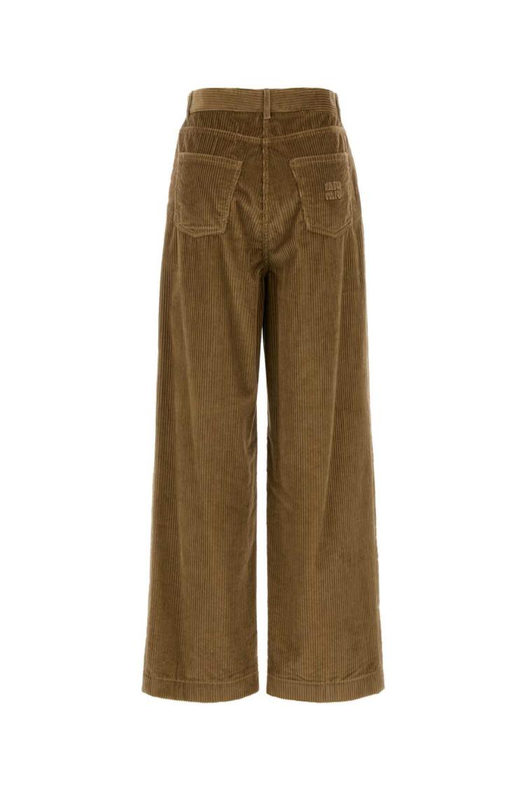 【関税&送料込】Miu Miu Corduroy Trousers Miu Miu Women's' Corduroy Pants in Brown | LN-CC®