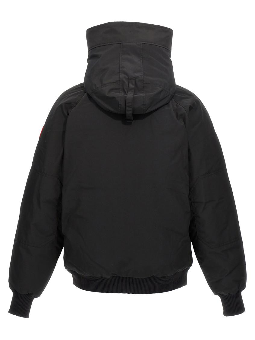Canada Goose Technical Cotton Hooded Down Bomber in Black for Men Lyst