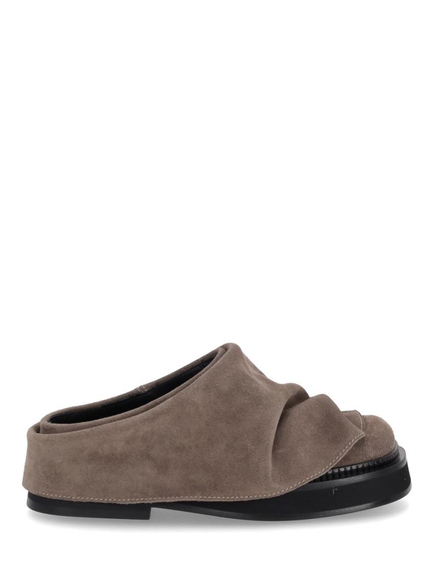 サンダル・ミュール THE ATTICO SLIPPER (250WSH00855LBT019AA 100) THE ATTICO: Flat sandals woman - Black | The Attico flat
