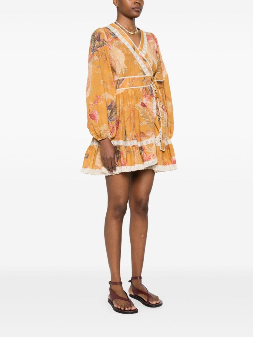 ワンピース ZIMMERMANN Woman Dress Multicolor 5147DSS253 LBPFL Zimmermann Tama Asymmetric One-Shoulder Gown | Saks Fifth Avenue