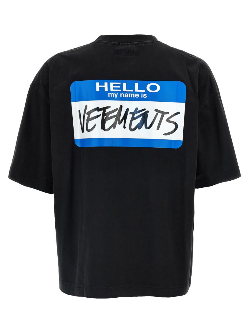 VETEMENTS☆関税込み☆ブラック My Name Is Vetements Tシャツ VETEMENTS 