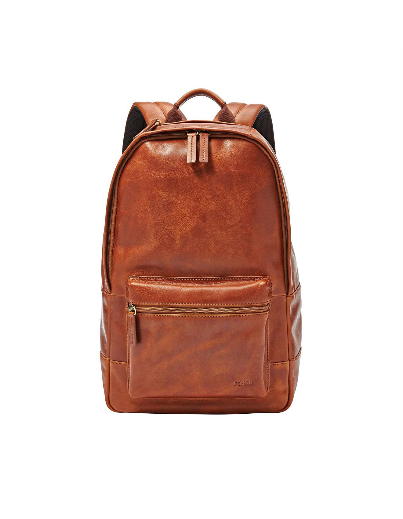 fossil estate leather backpack