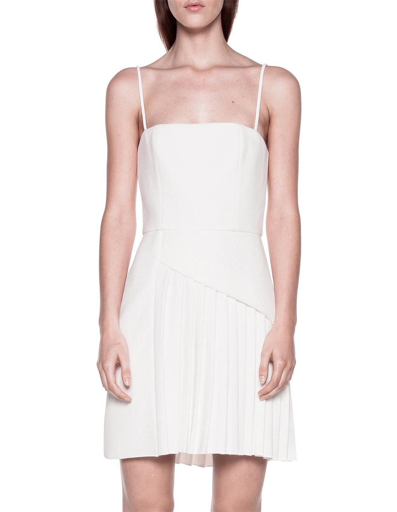 dion lee ellipse pleat mini dress
