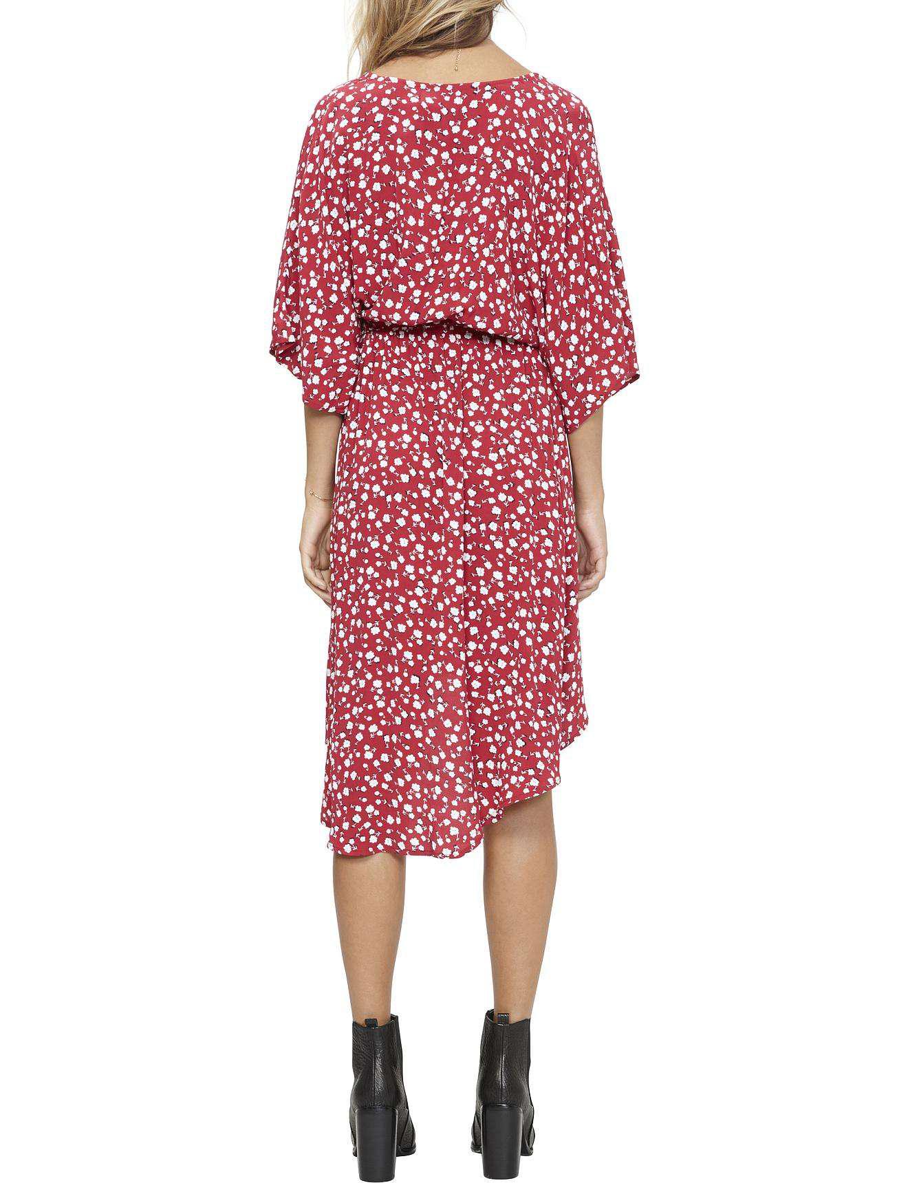 minkpink roses are red ditty midi dress