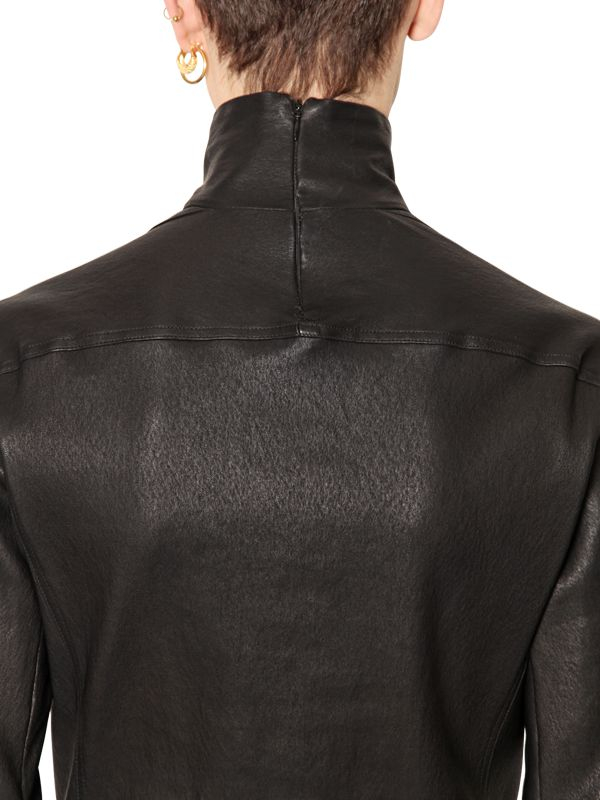 Y. Project Stretch Nappa Leather Turtleneck Top in Black for Men | Lyst