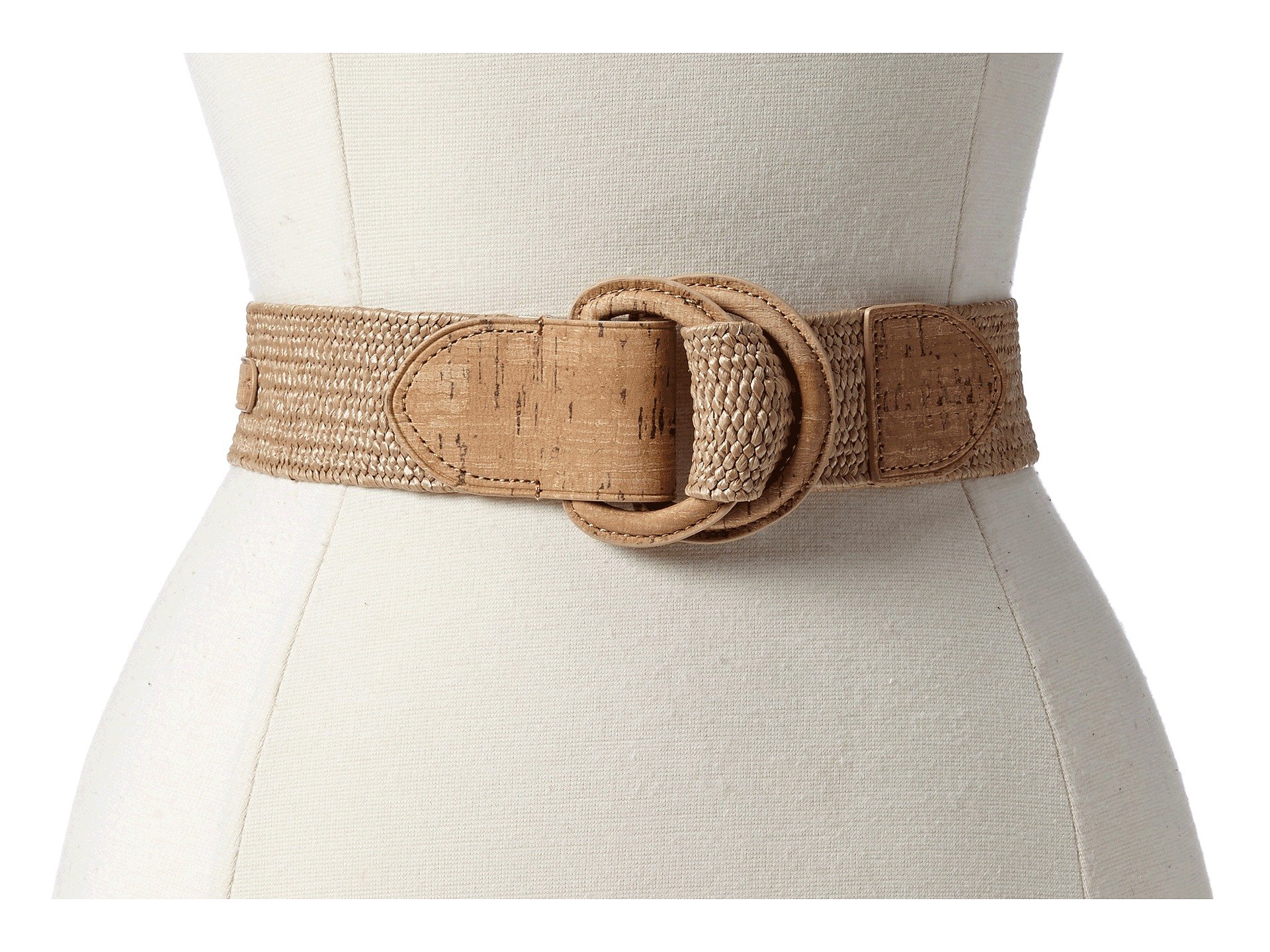 Lauren by Ralph Lauren 1 12 Woven Stretch Straw Pullback Belt in Brown ...
