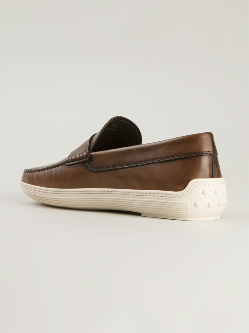 Tod's Rubber Sole Penny Loafers in for | Lyst