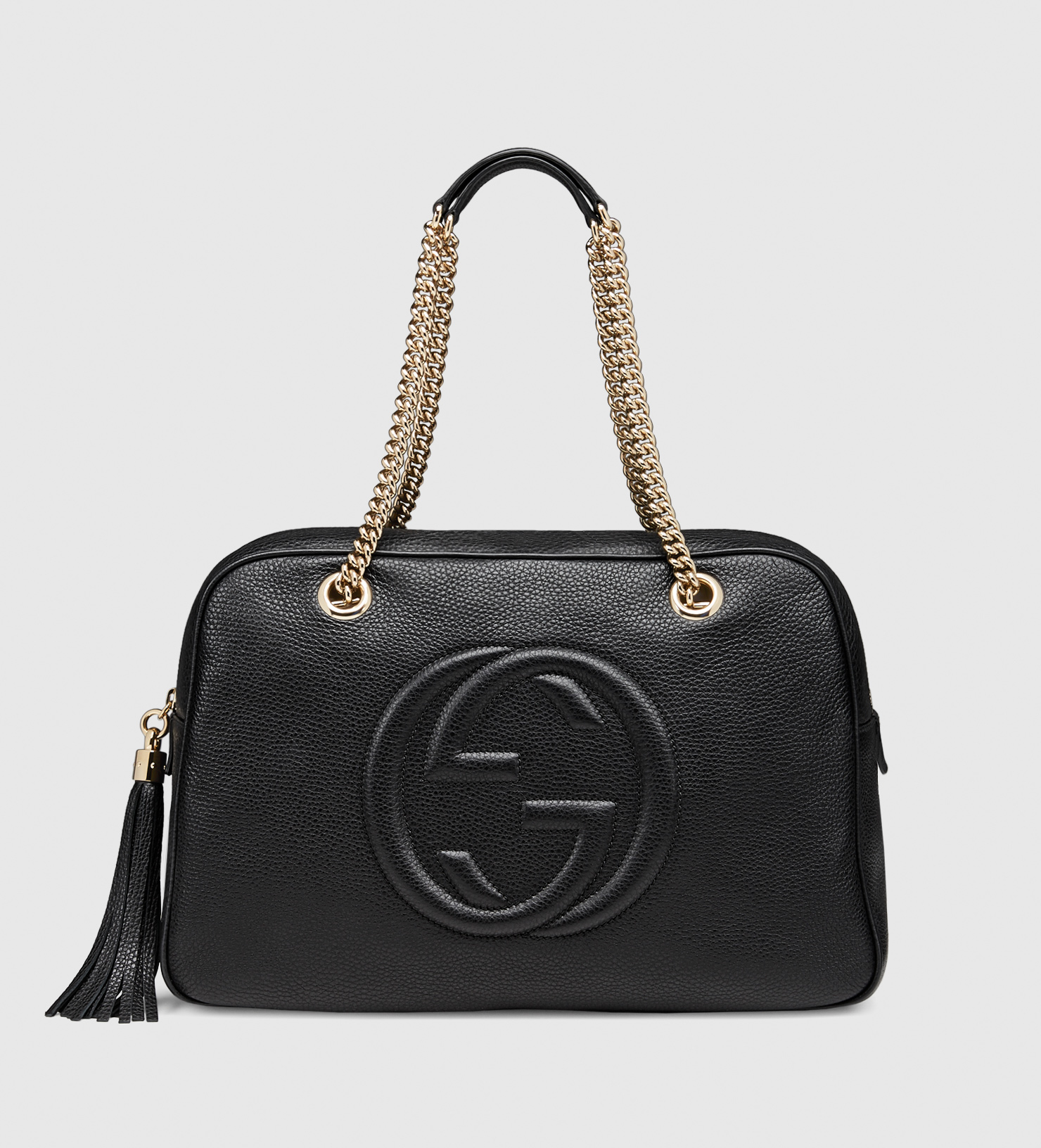 Lyst - Gucci Soho Leather Shoulder Bag in Black