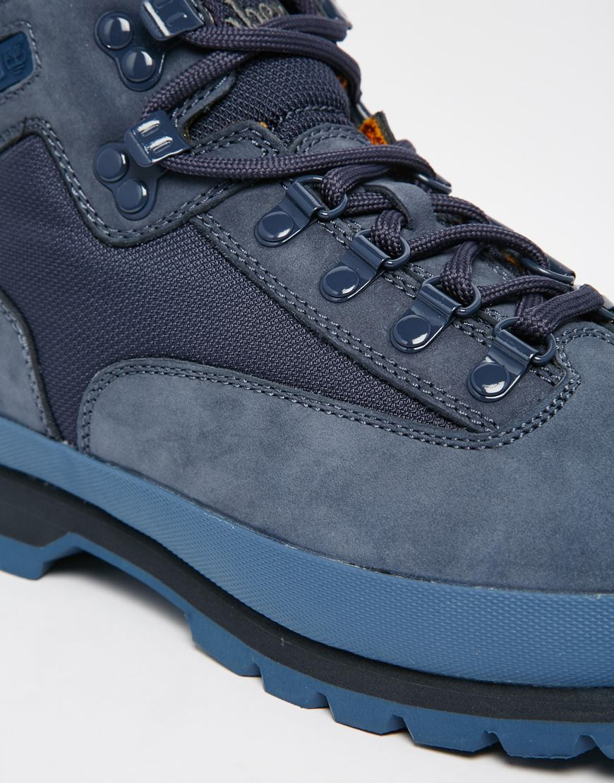 Timberland Leather Euro Hiker Boots in Blue for Men - Lyst