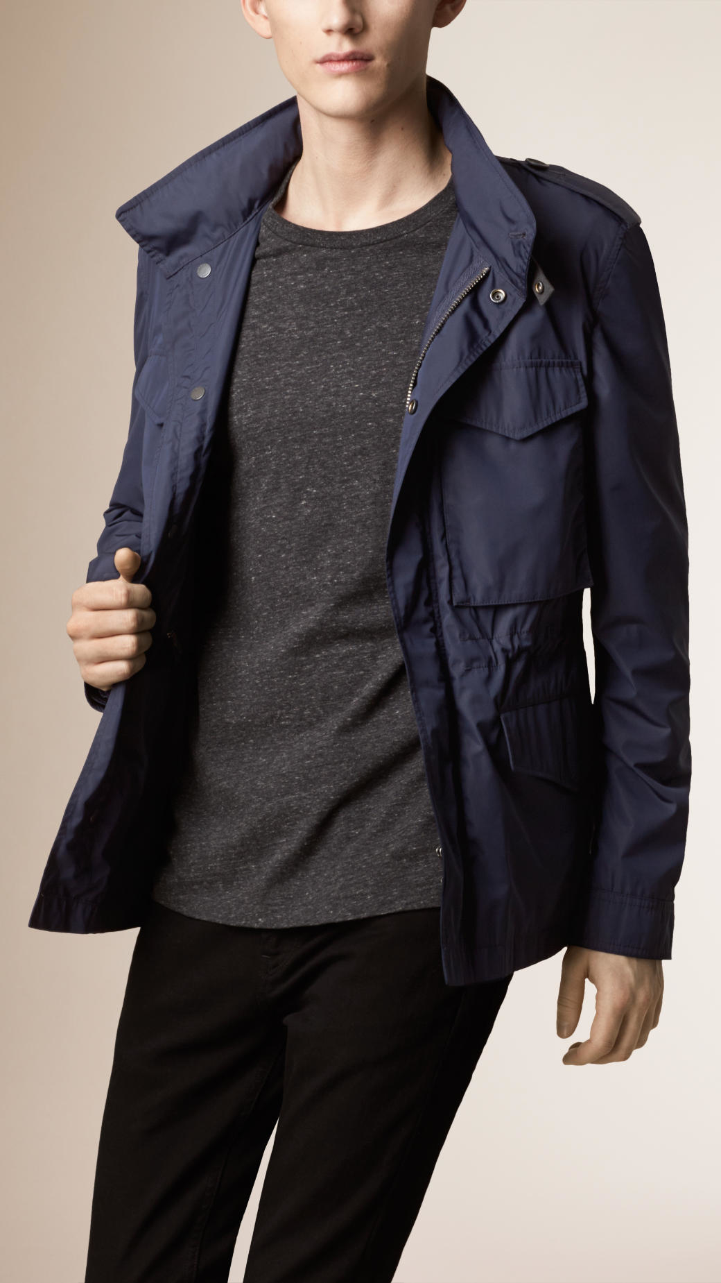 burberry men's navy blazer